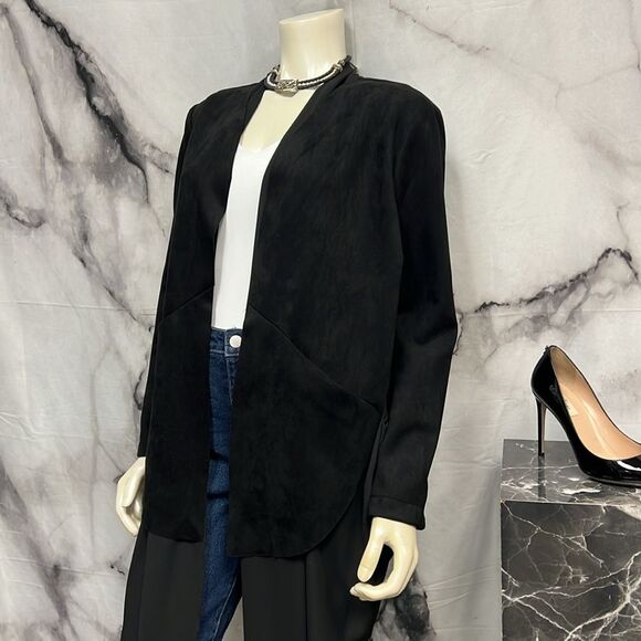 Truth + Style black, plush, suit style jacket, elegant sophisticated - Picture 3 of 8